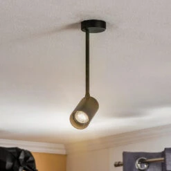 Spot Pour Plafond Mono Long S Noir/doré