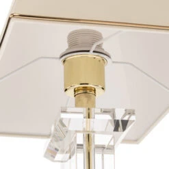 Lampe à Poser Veronique, Pied Large, Crème/doré -Sélectionnez Les Magasins D'Éclairage 7255601 8