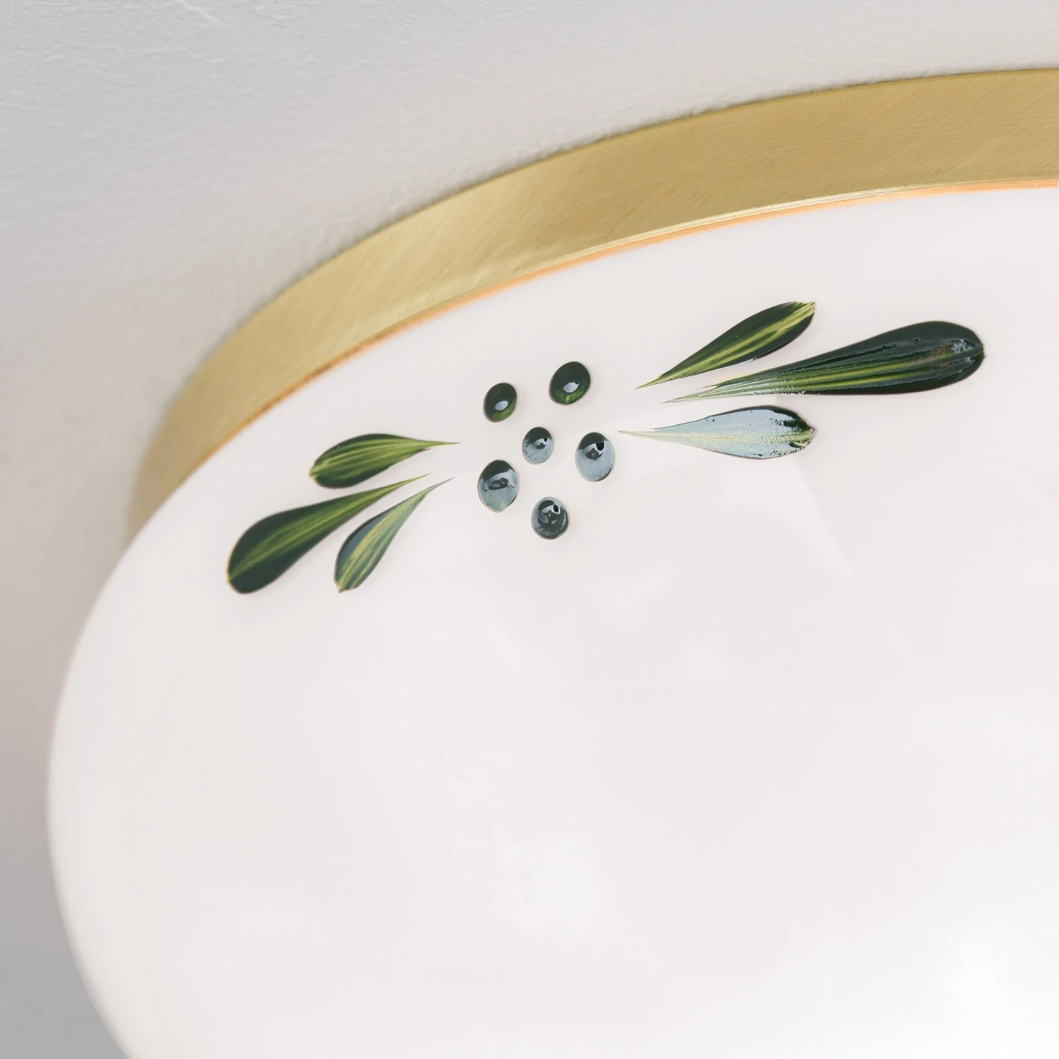 Plafonnier Rustique Laiton Vert Opale Ø 21 Cm 8 Plafonnier Rustique Laiton Vert Opale Ø 21 Cm – Image 6