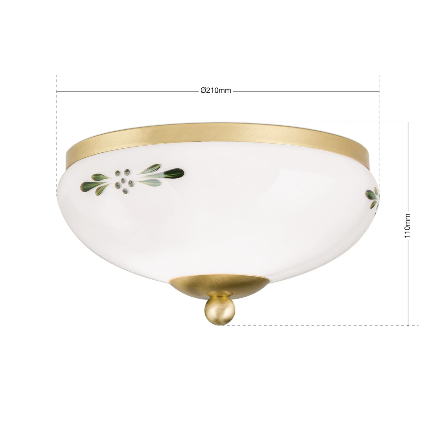 Plafonnier Rustique Laiton Vert Opale Ø 21 Cm 10 Plafonnier Rustique Laiton Vert Opale Ø 21 Cm – Image 8