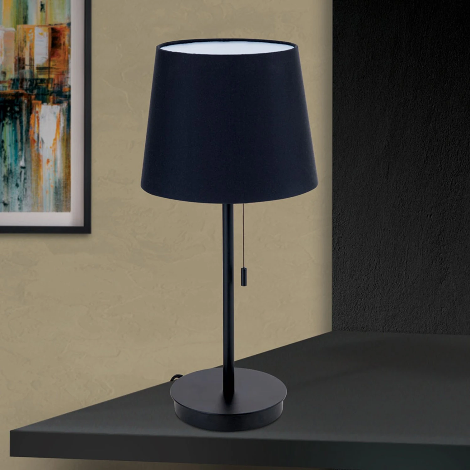 Lampe à Poser Ludwig Avec Port USB, Noire 4 Lampe à Poser Ludwig Avec Port USB, Noire – Image 2