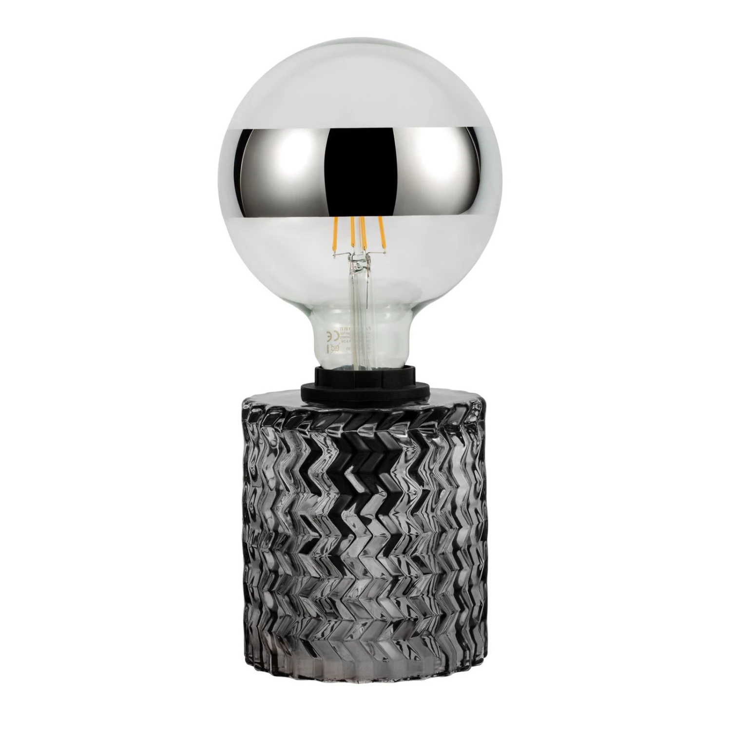 Pauleen Crystal Smoke Lampe à Poser Socle De Verre 6 Pauleen Crystal Smoke Lampe à Poser Socle De Verre – Image 4