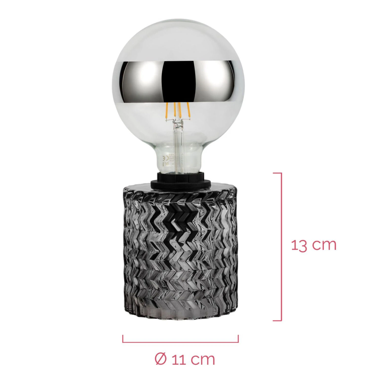 Pauleen Crystal Smoke Lampe à Poser Socle De Verre 8 Pauleen Crystal Smoke Lampe à Poser Socle De Verre – Image 6