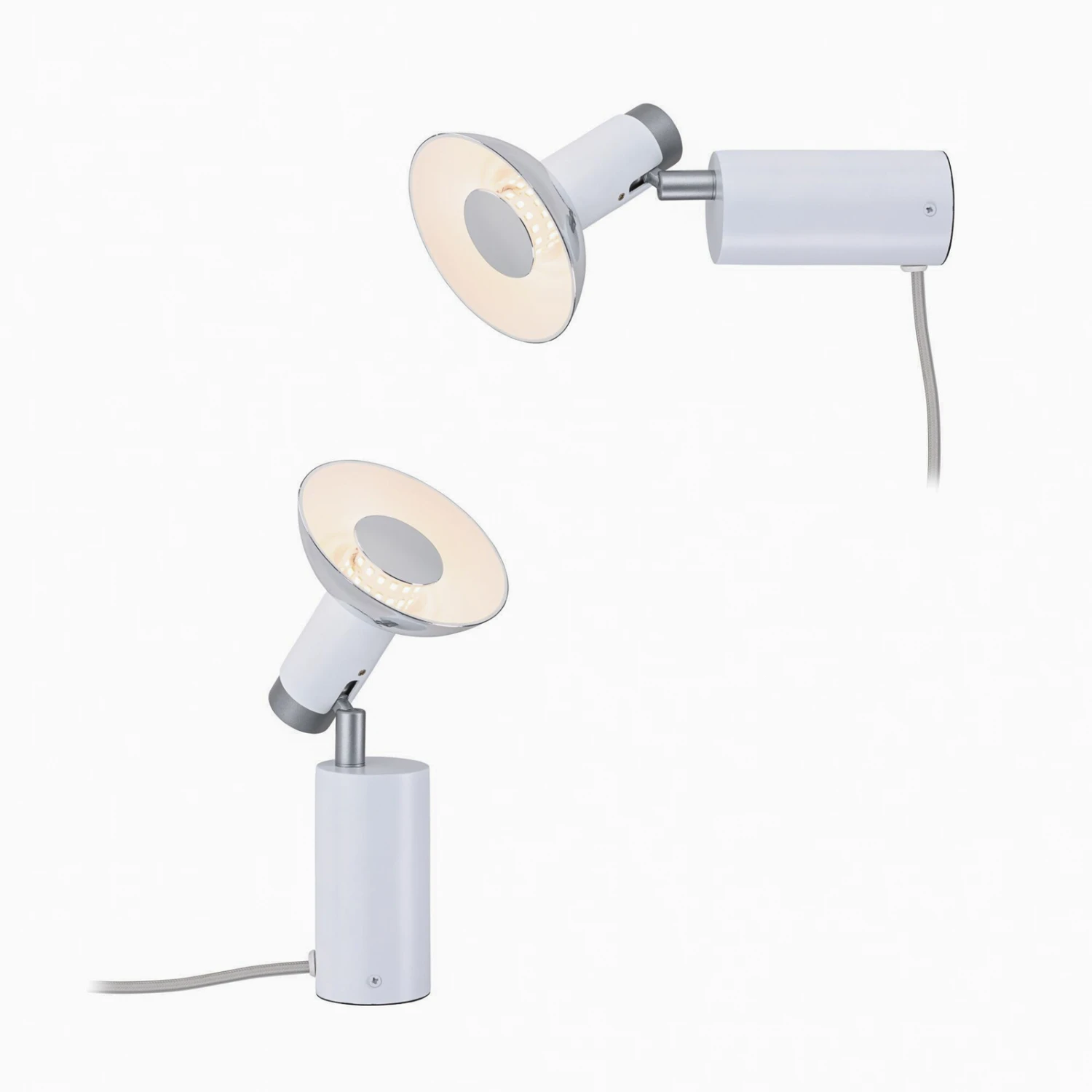 Paulmann Runa Lampe à Poser, Blanche/grise 6 Paulmann Runa Lampe à Poser, Blanche/grise – Image 4