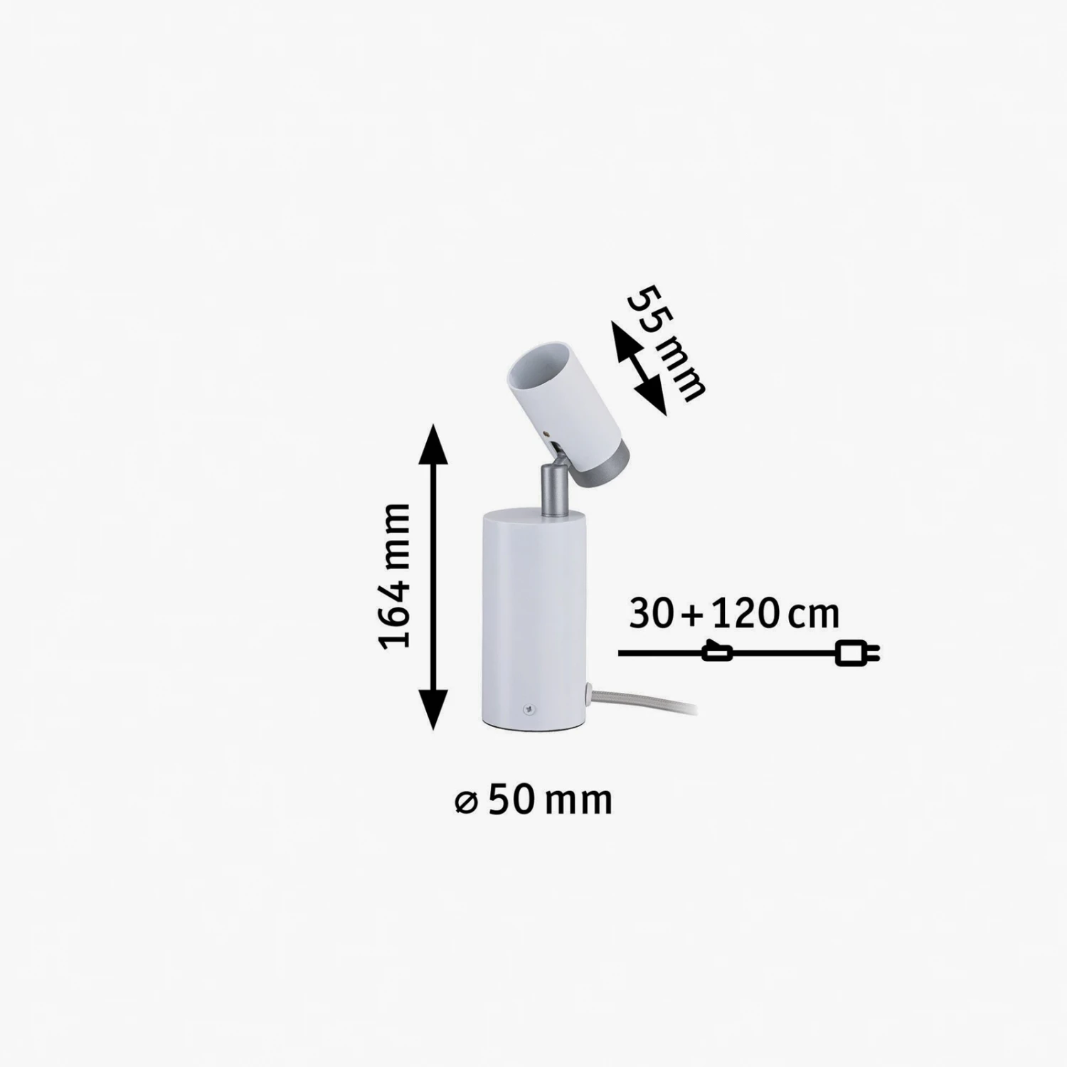 Paulmann Runa Lampe à Poser, Blanche/grise 9 Paulmann Runa Lampe à Poser, Blanche/grise – Image 7