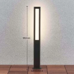 Lucande Borne Lumineuse LED Mhairi, Gris Foncé, 100 cm -Sélectionnez Les Magasins D'Éclairage 8032187 4