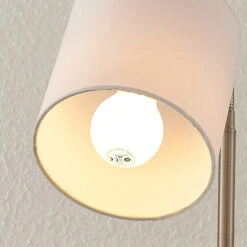 Lindby Manu Lampadaire, Tissu, 1 Lampe, Blanc -Sélectionnez Les Magasins D'Éclairage 8032287 5