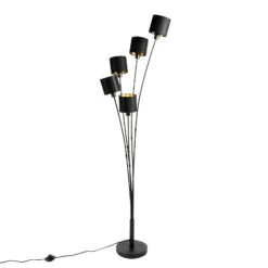 Lindby Kyden Lampadaire, à Cinq Lampes, Noir 11 Lindby Kyden Lampadaire, à Cinq Lampes, Noir -Sélectionnez Les Magasins D'Éclairage 8032559 2