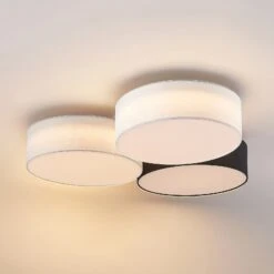 Lindby Janita Plafonnier Tissu LED 3 L. Tricolore -Sélectionnez Les Magasins D'Éclairage 8032568 4