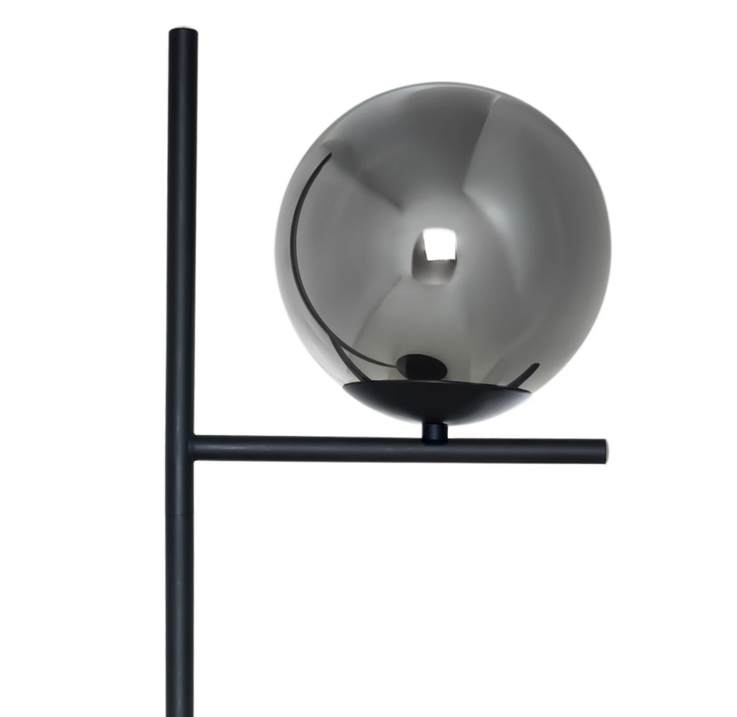 Lindby Denva Lampe à Poser Verre Fumé Sphère Grise 7 Lindby Denva Lampe à Poser Verre Fumé Sphère Grise – Image 5