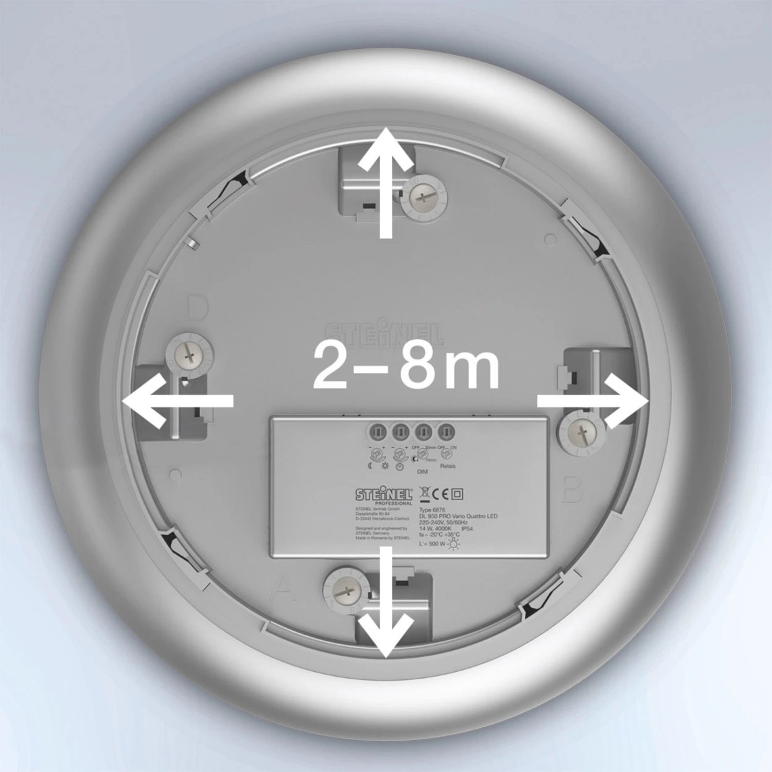 STEINEL Vario Quattro Pro S LED 4 000 K Argenté 8 STEINEL Vario Quattro Pro S LED 4 000 K Argenté – Image 6