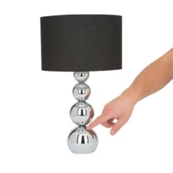 Smartwares Lampe à Poser Mandy, Fonction Tactile, Noire -Sélectionnez Les Magasins D'Éclairage 8567190 2