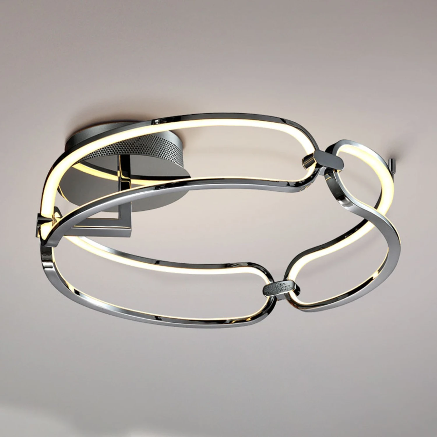 Plafonnier LED Colette, à 3 Lampes, Chromé 3 Plafonnier LED Colette, à 3 Lampes, Chromé