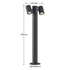 Lucande Maloney Borne Lumineuse, 2 Lampes, 75 cm -Sélectionnez Les Magasins D'Éclairage 9616252 3