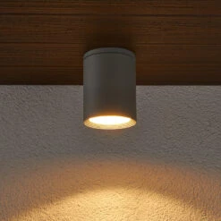 Lucande Plafonnier Rond Minna Gris Argenté -Sélectionnez Les Magasins D'Éclairage 9618024 1