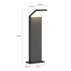 Borne Lumineuse LED Yolena Gris Graphite, 60 cm -Sélectionnez Les Magasins D'Éclairage 9619119 6