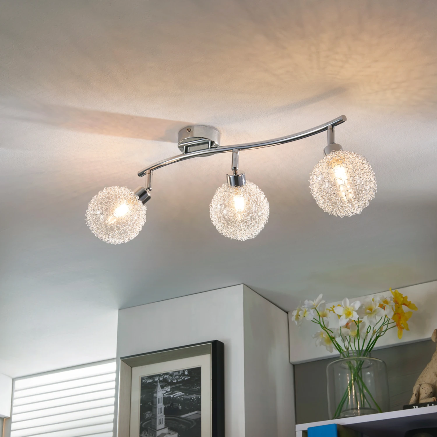 Plafonnier Ticino, à 3 Lampes, Long 5 Plafonnier Ticino, à 3 Lampes, Long – Image 3