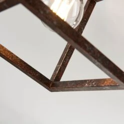 Plafonnier Rustique Emin à Cadre Métallique -Sélectionnez Les Magasins D'Éclairage 9621503 4