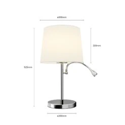 Lampe à Poser Tissu Benjiro à Liseuse LED -Sélectionnez Les Magasins D'Éclairage 9624026 6