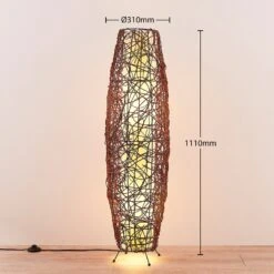 Lampadaire Nias En Rotin Et En Tissu -Sélectionnez Les Magasins D'Éclairage 9624091 3