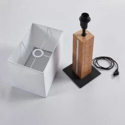 Lampe à Poser Garry Support En Bois, Angulaire 19 Lampe à Poser Garry Support En Bois, Angulaire -Sélectionnez Les Magasins D'Éclairage 9624347 8