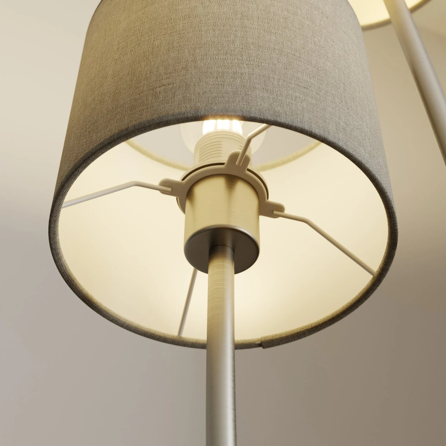 Lucande Juljana Lampadaire, 2 L., Abat-jour Tissu 7 Lucande Juljana Lampadaire, 2 L., Abat-jour Tissu – Image 5