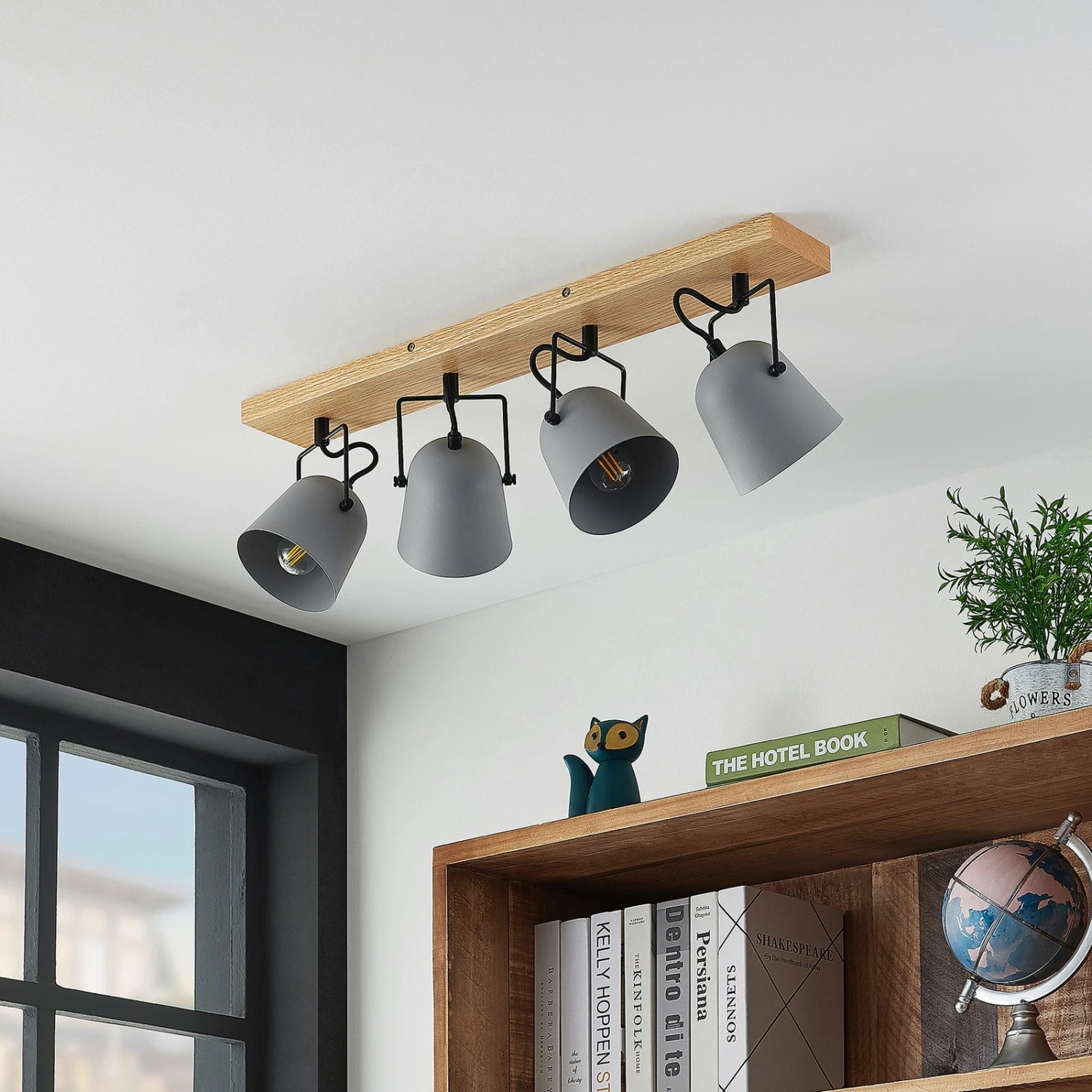 Lindby Adalin Plafonnier à 4 Lampes, Gris 5 Lindby Adalin Plafonnier à 4 Lampes, Gris – Image 3