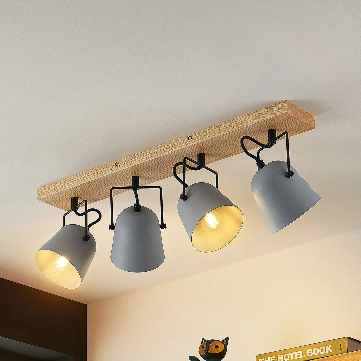 Lindby Adalin Plafonnier à 4 Lampes, Gris 3 Lindby Adalin Plafonnier à 4 Lampes, Gris