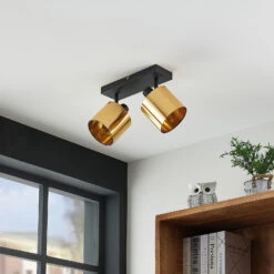 Lindby Joudy Plafonnier, 2 Lampes, Bronze Clair -Sélectionnez Les Magasins D'Éclairage 9627428 2