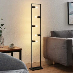 Lindby Sherwin Lampadaire, Cadre Métal Noir