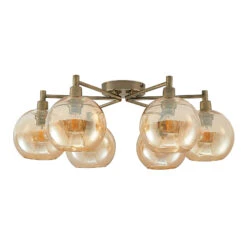 Lindby Jemissa Plafonnier, à 6 Lampes, Ambre 16 Lindby Jemissa Plafonnier, à 6 Lampes, Ambre -Sélectionnez Les Magasins D'Éclairage 9628198 5