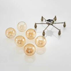 Lindby Jemissa Plafonnier, à 6 Lampes, Ambre 19 Lindby Jemissa Plafonnier, à 6 Lampes, Ambre -Sélectionnez Les Magasins D'Éclairage 9628198 8