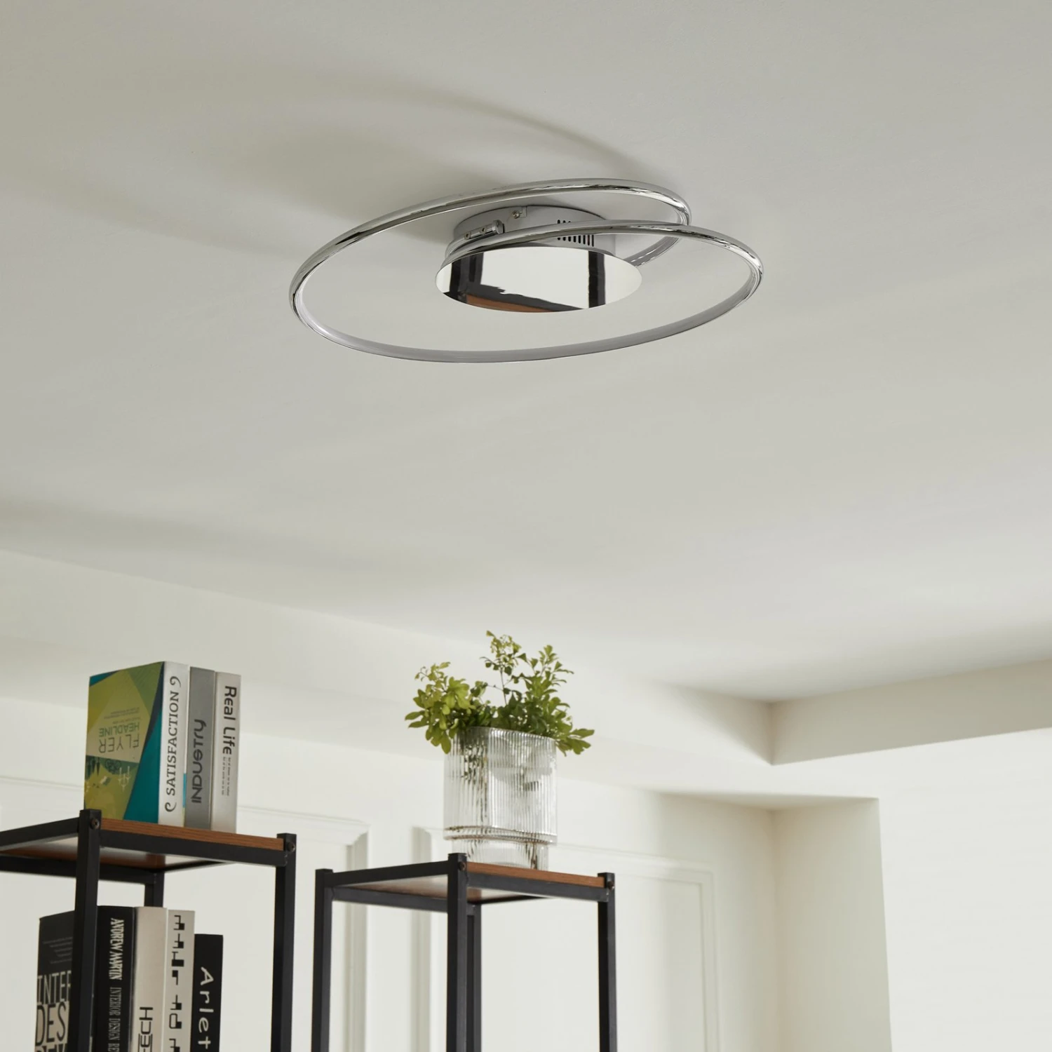 Lindby Joline Plafonnier LED, Chromé, 46 cm 4 Lindby Joline Plafonnier LED, Chromé, 46 cm – Image 2