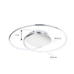 Lindby Joline Plafonnier LED, Chromé, 46 cm 12 Lindby Joline Plafonnier LED, Chromé, 46 cm -Sélectionnez Les Magasins D'Éclairage 9639015 3