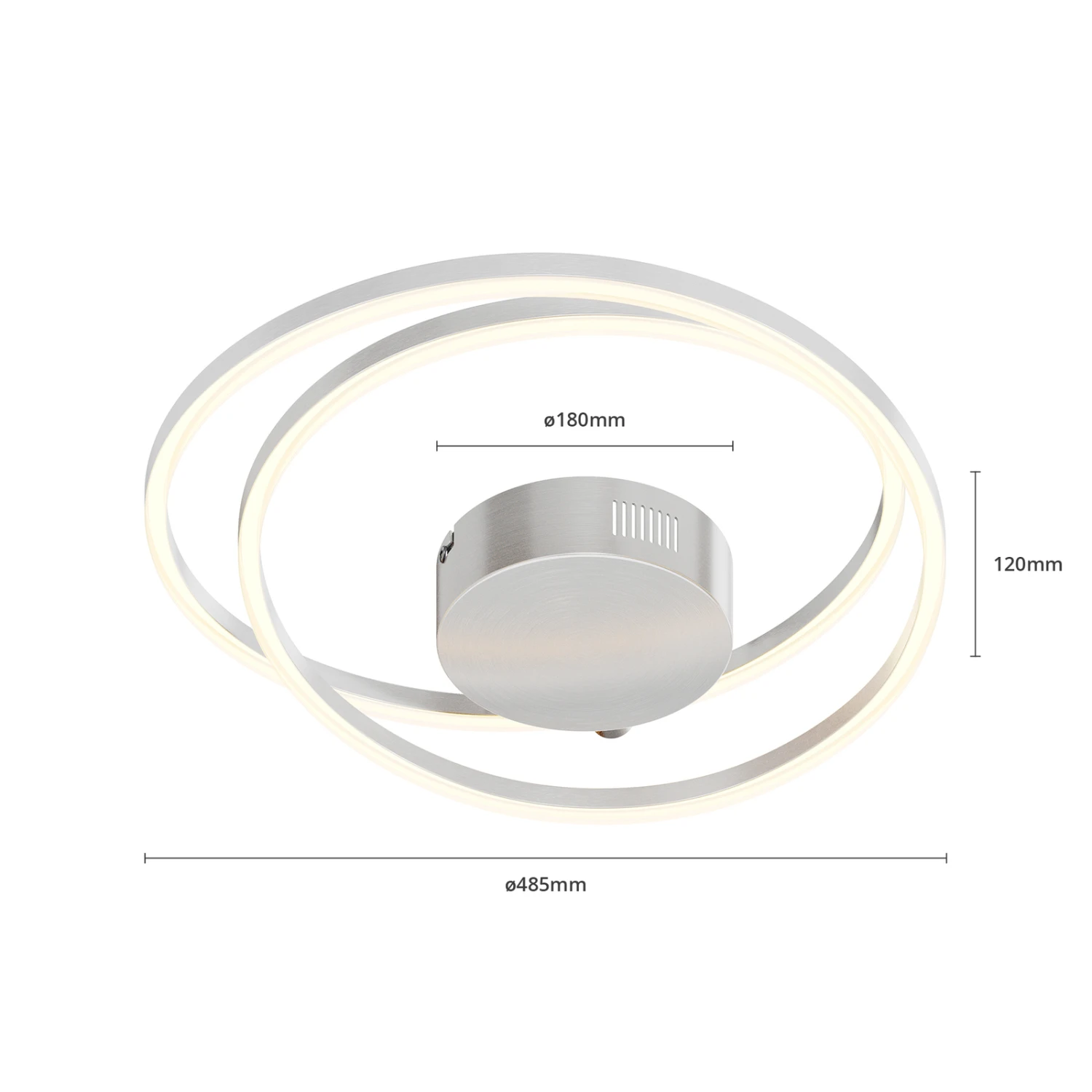 Lindby Davian Plafonnier LED, Dimmable, Nickel 9 Lindby Davian Plafonnier LED, Dimmable, Nickel – Image 7