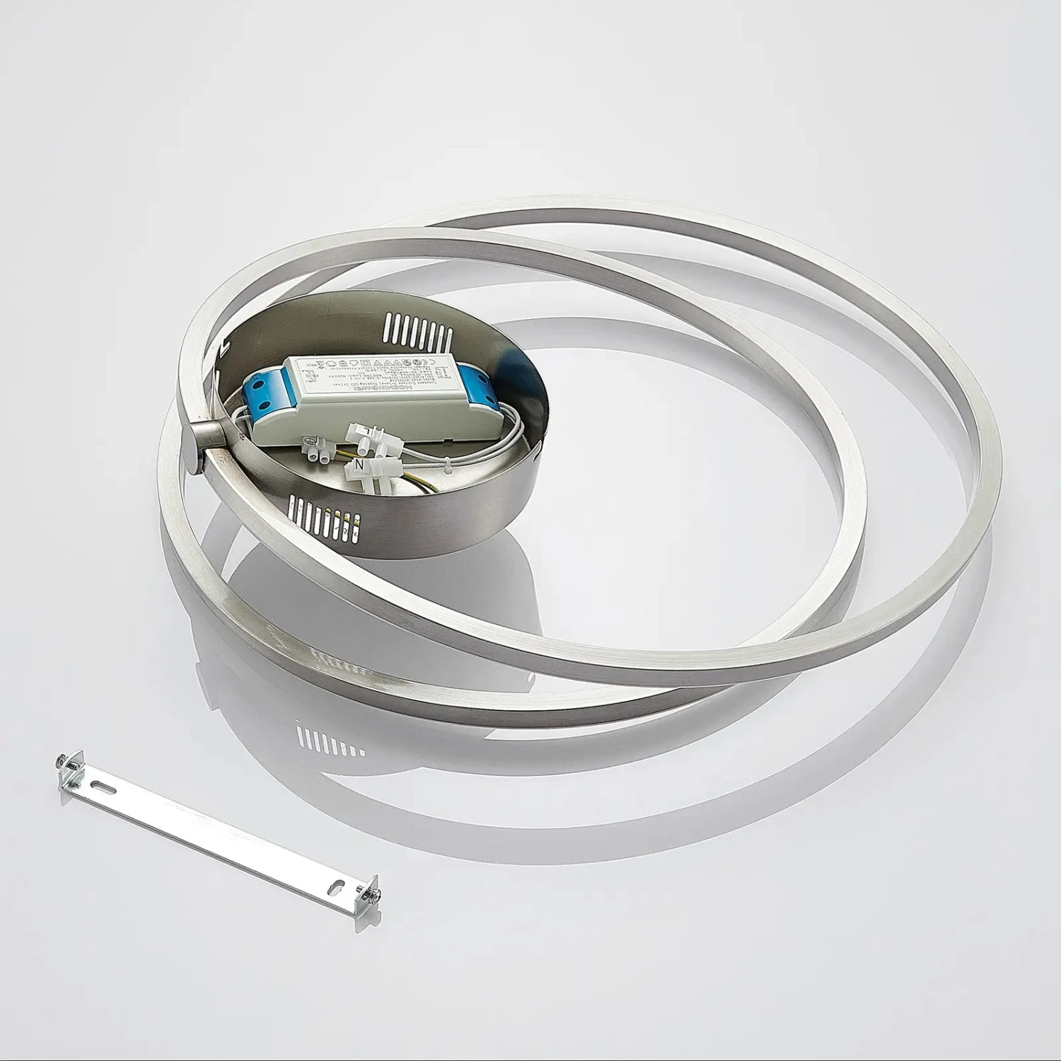 Lindby Davian Plafonnier LED, Dimmable, Nickel 10 Lindby Davian Plafonnier LED, Dimmable, Nickel – Image 8