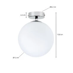 Arcchio Maviris Plafonnier Bain LED, Sphère, 12 cm -Sélectionnez Les Magasins D'Éclairage 9641155 4