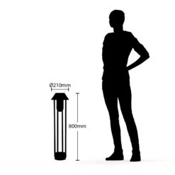 Lucande Olinum Borne Lumineuse, Gris Foncé -Sélectionnez Les Magasins D'Éclairage 9647103 6