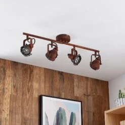 Lindby Scabra Spot Pour Plafond Rouille, 4 Lampes 13 Lindby Scabra Spot Pour Plafond Rouille, 4 Lampes -Sélectionnez Les Magasins D'Éclairage 9921043 2