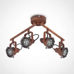Lindby Scabra Spot Pour Plafond Rouille, 4 Lampes 17 Lindby Scabra Spot Pour Plafond Rouille, 4 Lampes -Sélectionnez Les Magasins D'Éclairage 9921043 6