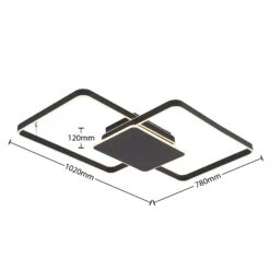 Lucande Kadira Plafonnier LED, 102 cm, Noir -Sélectionnez Les Magasins D'Éclairage 9922005 4