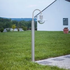 Borne Lumineuse Damion Courbée En Inox -Sélectionnez Les Magasins D'Éclairage 9960018 2