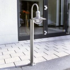 Borne Lumineuse Damion Courbée En Inox -Sélectionnez Les Magasins D'Éclairage 9960018 5