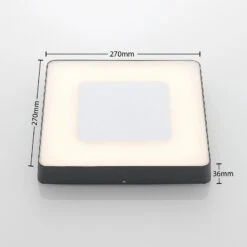 Lucande Plafonnier D'extérieur LED Sora Angulaire, Capteur -Sélectionnez Les Magasins D'Éclairage 9969109 3