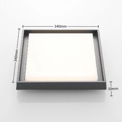 Lucande Plafonnier D'extérieur LED Birta, Carré, 34 cm 14 Lucande Plafonnier D'extérieur LED Birta, Carré, 34 cm -Sélectionnez Les Magasins D'Éclairage 9969130 3