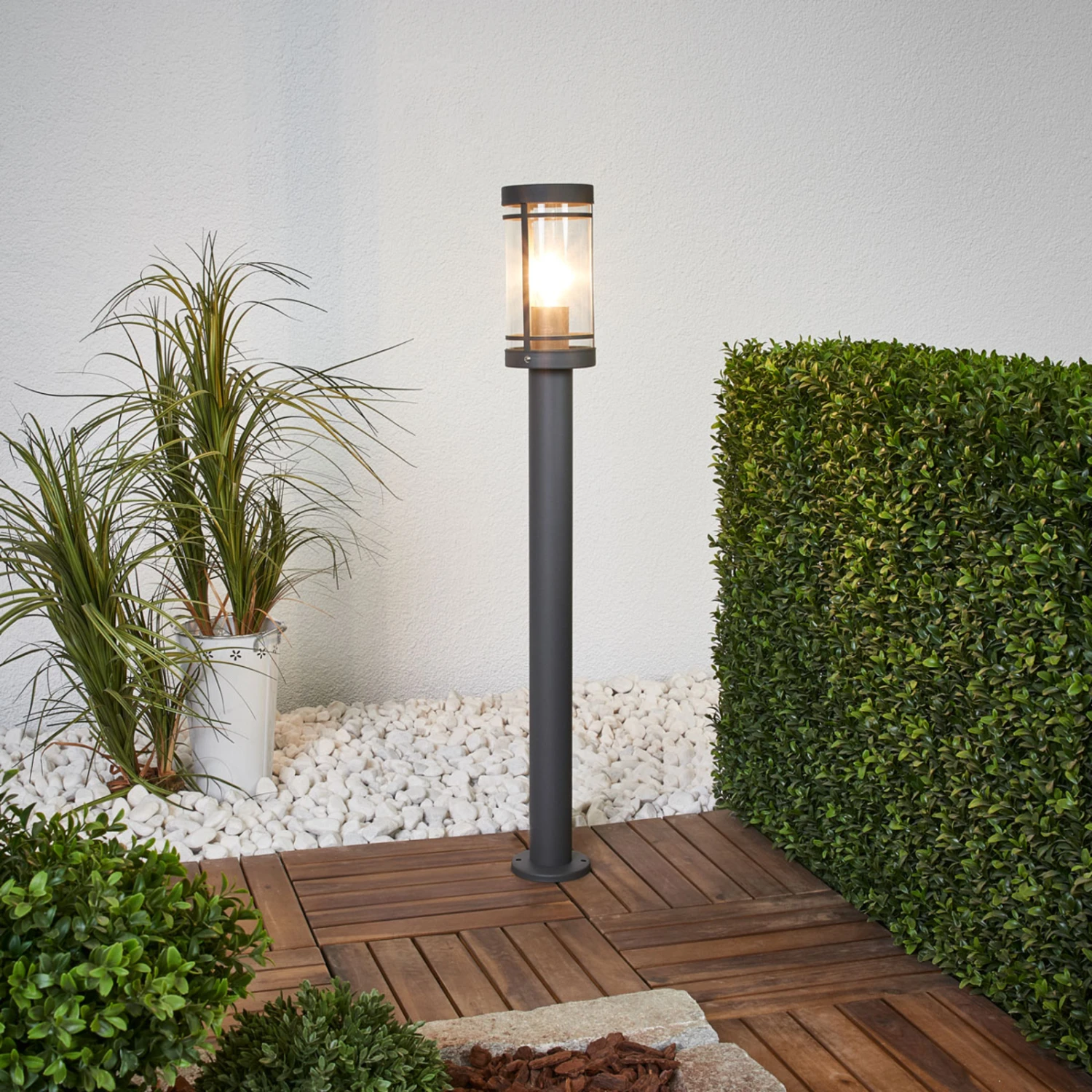 Borne Lumineuse Moderne Djori En Gris Foncé 6 Borne Lumineuse Moderne Djori En Gris Foncé – Image 4