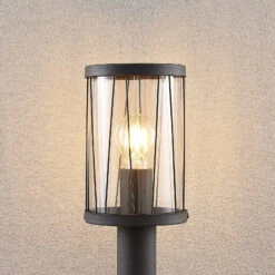 Lindby Yonan Borne Lumineuse Ronde E27, Gris Foncé 16 Lindby Yonan Borne Lumineuse Ronde E27, Gris Foncé -Sélectionnez Les Magasins D'Éclairage 9977056 5